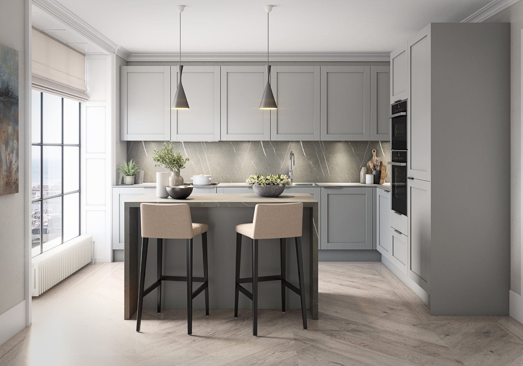 Daval Grey Shaker Kitchen 1 | Eat Soak Sleep, Rugby