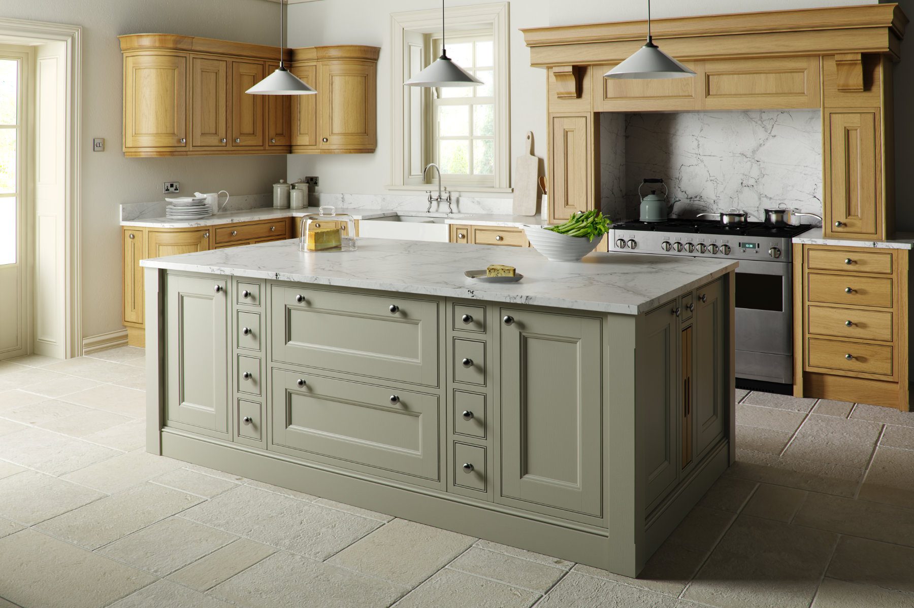 Daval In Frame Traditional Wood Kitchen | Eat Soak Sleep, Rugby