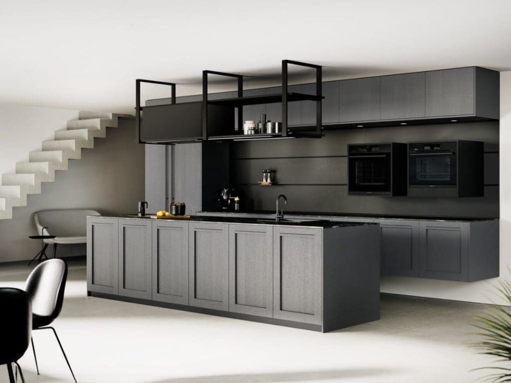 Rotpunkt Dark Wood Veneered Door With Recessed Handles | Eat Soak Sleep, Rugby