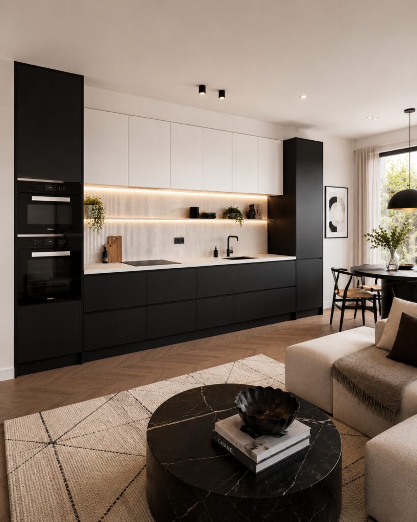 one wall kitchen design in Ruby - Eat Soak Sleep