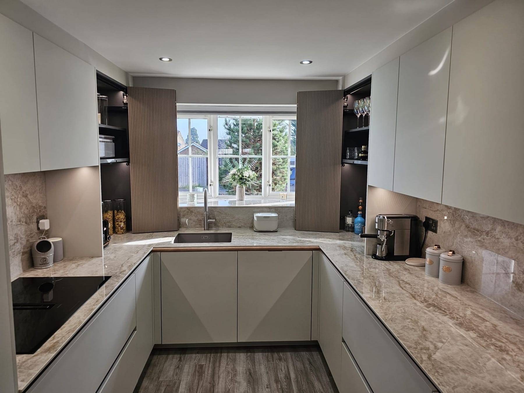 Light Grey Handleless Kitchen