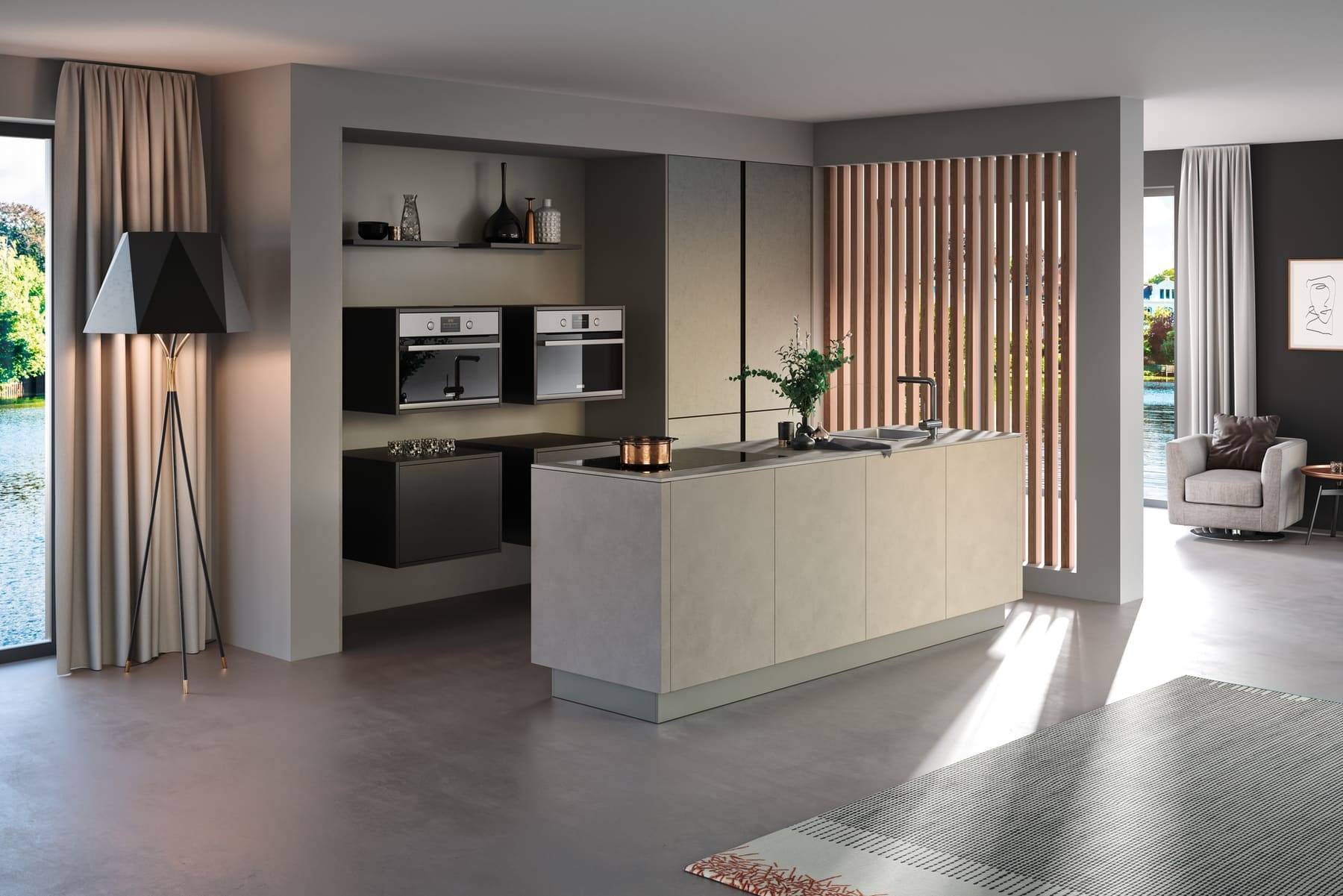 Rotpunkt Stone Handleless Kitchen 2 | Eat Soak Sleep, Rugby